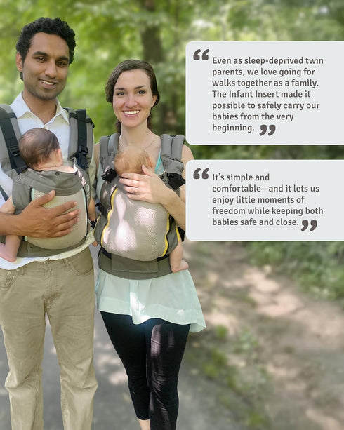 TwinGo 7 lbs Pack Infant Insert for Newborn Carrier - Baby Carrier Accessories for Front Carry - Soft Foam Cushion