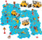 Plastic Puzzles for Kids Ages 3-5 with Toy Car Bulldozer + Cement