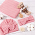 DRESHOW BQUBO Newborn Receiving Blanket Toddler Warm for Girls with Matching Bow Hat and Headband Gift