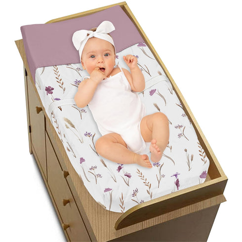 Sweet Jojo Designs Boho Floral Garden Flower Girl Baby Changing Pad Cover Infant Newborn Diaper Table Change Mat Sheet