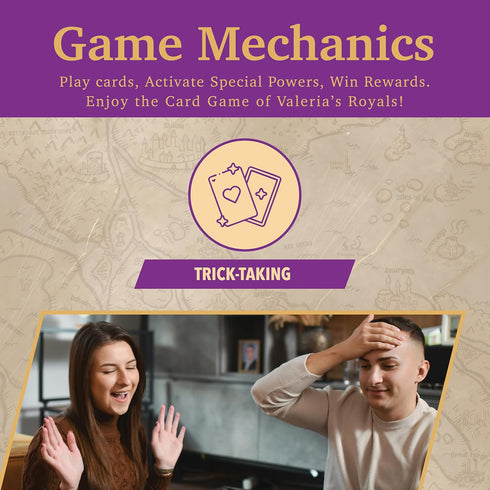 Daily Magic Games 3-6 14+ Thrones of Valeria Trick Taking Card Game - Fast and Fun Strategy Card Game with Card Powers