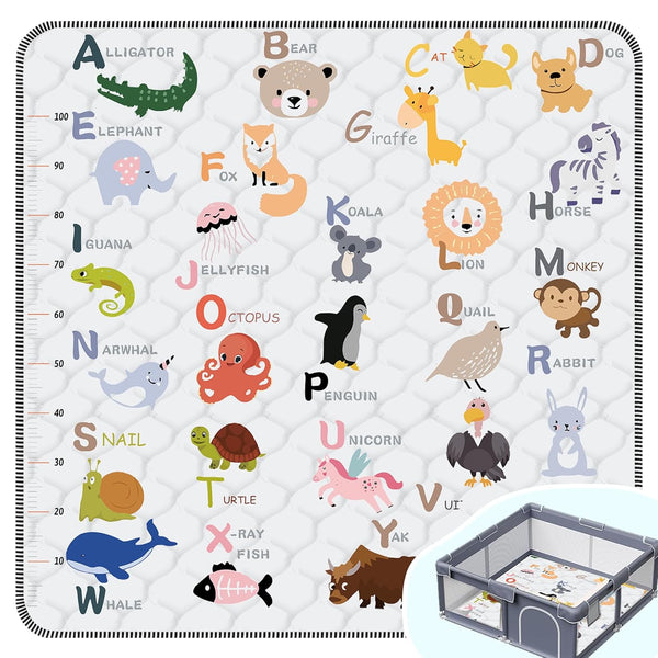 Baby Play MatThick Soft 71" X 79" Playpen mat, Non-Slip and Machine