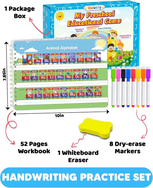 3-5, 3 4 5 Preschool Learning Activities Kindergarten Workbooks, Toddler Busy Book Handwriting Practice, Coloring