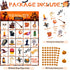V-Opitos Large Size Halloween Bingo Game Card - 6''×8.5” for 28 Players, Halloween Party Favor