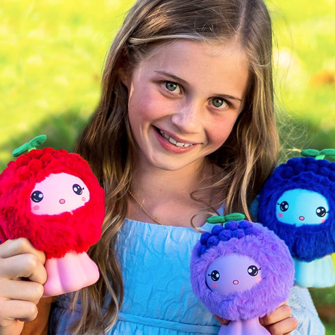 ADORA Soft & Squishy Grape Fruit Plush Toy - Farm Fresh Scented Birthday Gift for Ages 1+ - Goofy Grape