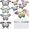 Seenelling 44 Pcs Flying Butterfly Craft Kit with 32 Wind up Butterflies and