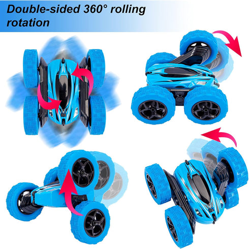 2-Pack RC Stunt Car, Watch Gesture Sensor Car, 4WD Double Sided, 360 Degree Rotating Tumbling