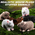 Honoson 8 Pcs Realistic Rat Plush Stuffed Animals, 7 Inch Brown & Gray Mouse Plushies for Party Favors