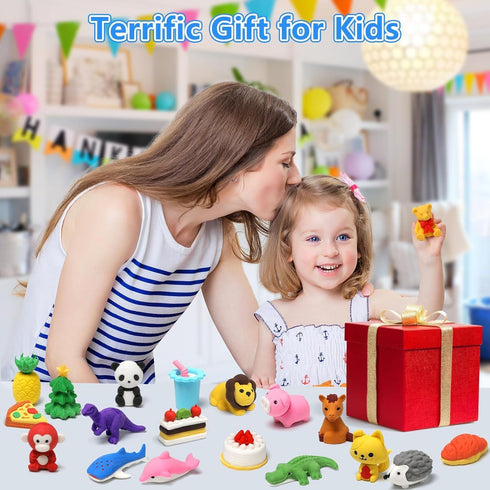 150 Pack Animal Erasers for Kids, Bulk Pull Apart Erasers, 3D Puzzle Erasers for Classroom Rewards