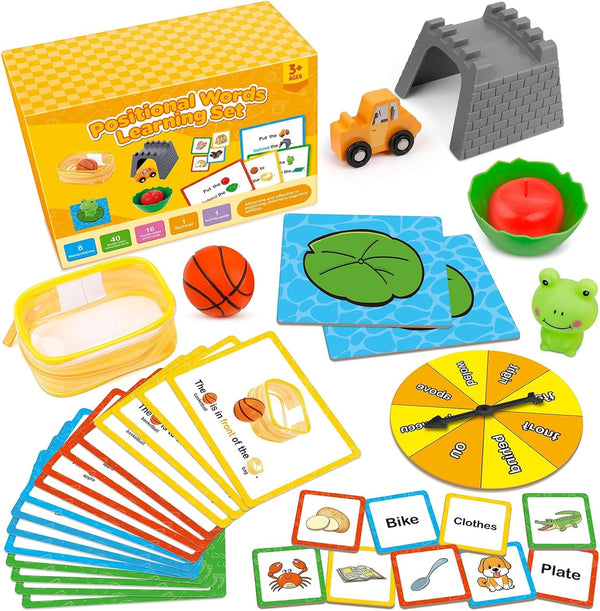 Broytain Positional Word Learning Set, Toddler Board Games, Manipulatives Match Games, Educational Games