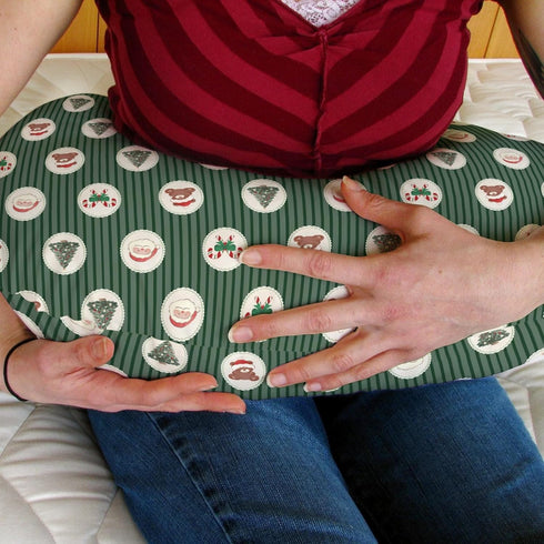 Red and Green Christmas Baby Nursing Pillow Covers for Boy Girl Santa Bear Trees Candy Bows Stripes Nursery Pillowcase