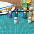 Bright Creations Wood Peg Dolls, Wooden Figures, 1.1 Inch, 50-Pack Mini Figures