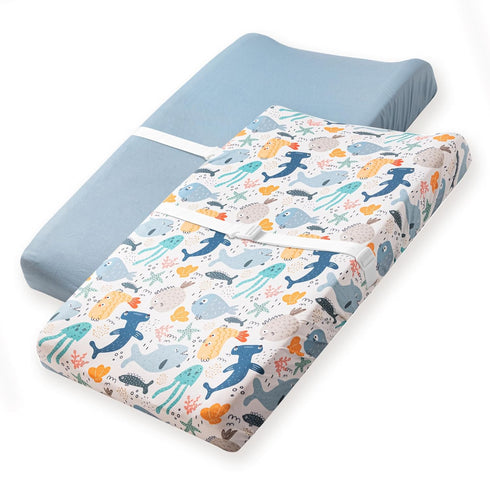 Changing Pad Covers, Unisex Diaper Change Table Sheets for Baby Girls and