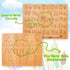 TanFans Wooden Alphabet Tracing Board, Montessori Educational Toy for Preschool, Fine Motor Skills Development Tool