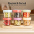 6pk 4oz KeaBabies Glass Baby Food Containers with Lids - Leak-Proof, Microwavable Small Glass Jars, Baby Purees