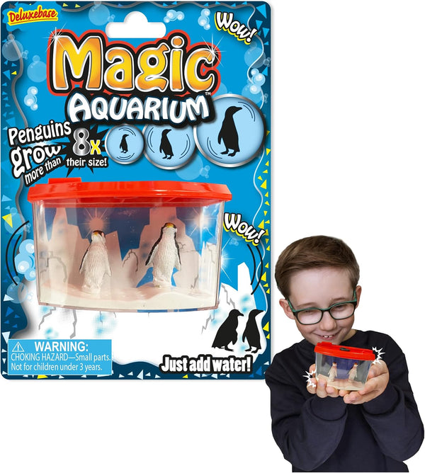Deluxebase Penguins Grow Your Own Fish Tank Kit - Water Activated Penguin Toys - Great Educational Novelty Aquarium