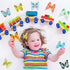 Plastic Butterflies Toy Action Figures, Lifelike Butterfly Decoration, Removable Reusable for Party Favor (36 Pieces)