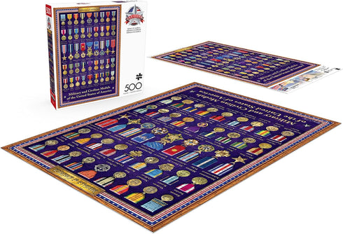 Buffalo Games - Michael Fishel - Medals of America, 500 Piece Jigsaw Puzzle for Adults, Finished Size 21.25 x 15.00