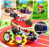 Pnooe 3 Pack Monster Truck Toys, Light Up Cars for Toddlers, Baby Animal Toy Trucks Dino Cars with LED Lightning