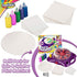 Creative Kids Spin & Paint Refill Pack - 8 Large Cards, 8 Small Cards, 4 Round Cards, 5 Bottles of Paint