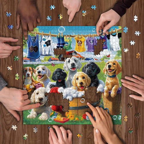 PICKFORU 1000 Dog Puzzles for Adults Pieces, Funny Animals Jigsaw Puzzles Golden Retriever, Difficult Puppy Puzzle as