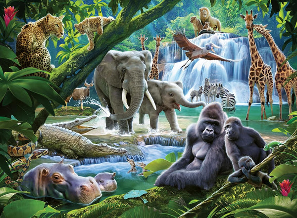 Ravensburger Jungle Animals 100 Piece XXL Jigsaw Puzzle for Kids | Unique