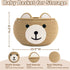 10.5"D 8.5"H CherryNow Cotton Rope Baby Basket for Nursery, Bear Gift Baskets for Kids, Empty Baby Shower Basket