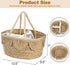 Lawei Little Diaper Caddy Organizer, Handwoven Natural Rush Grass Nursery Baby Basket with Removable Cotton Divider