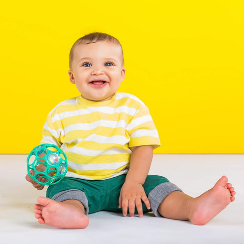 Bright Starts Little Shakers 6pc Gift Set, BPA-Free Easy-Grasp Baby Rattles and Teethers, Unisex, 3 Months+