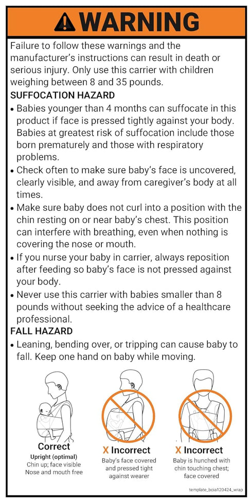 Baby Wrap Carrier Soft, Stretchy, Cotton Baby Wrap, Baby Sling, Nursing Cover Up for use with Newborn-Toddler: Evenly