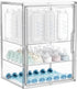 HBlife Baby Bottle Storage Organizer for Countertop Cabinet, 3 Tiers Adjustable Clear