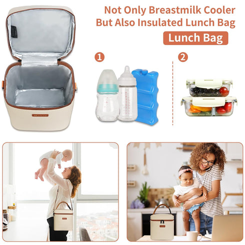 Pack, 6 9 Mancro Breast Milk Cooler Travel Bag with Ice Insulated Baby Bottle Bag Fits for Baby Bottles Up to Ounce