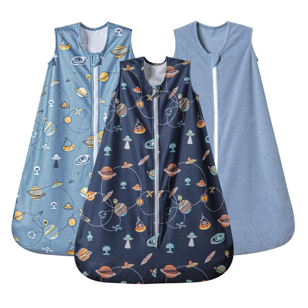 PHF 3 Pack Warm Micro-Fleece Baby Sleep Sack 0-6 Months, Soft Baby