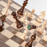 15" Set/Folding 3" /2 A&A Magnetic Wooden Chess Board / King Height German Knight Staunton Chess Pieces/Mahogany