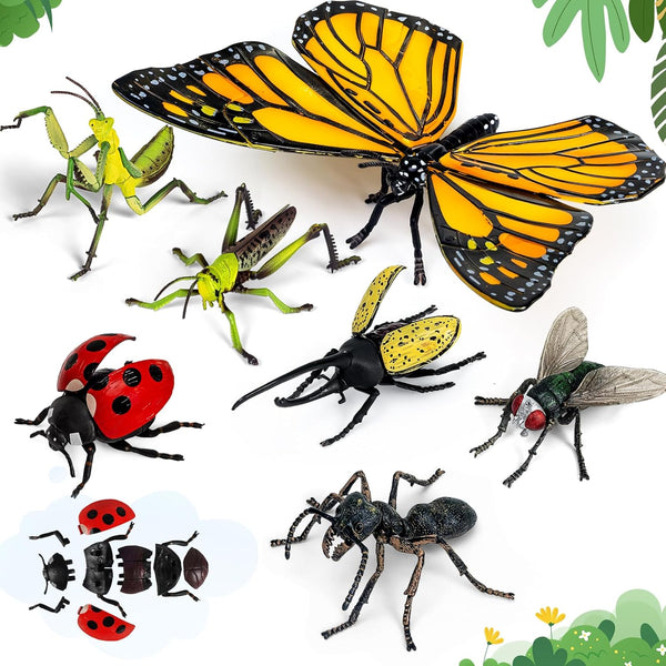 ECOHDT 7Pcs Lifelike 3D Puzzles for Kids,1:1 Replica Insect Building Toys for 5