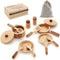 WHOHOLL Wooden Toys Play Kitchen Accessories - Montessori Toys for Toddlers, Play Dishes & Food Playset for Kids