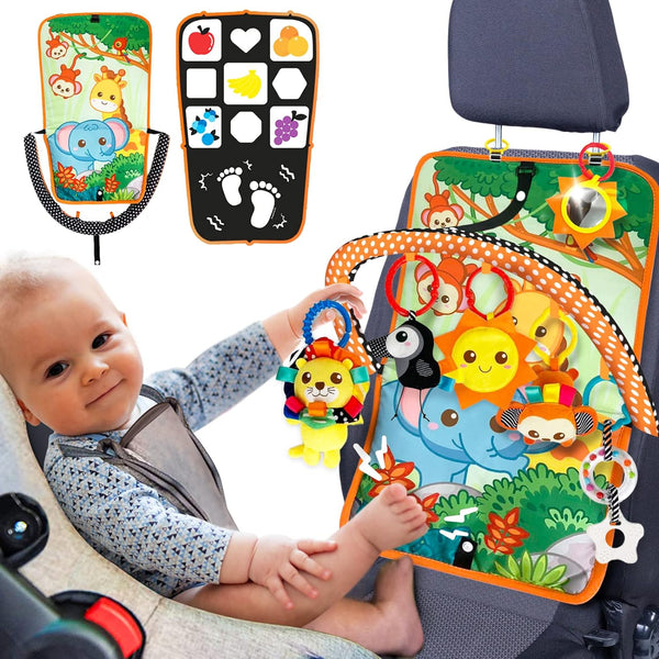 Innofans Baby Car Seat Animals Toys - Kick and Play Double Sided Infant