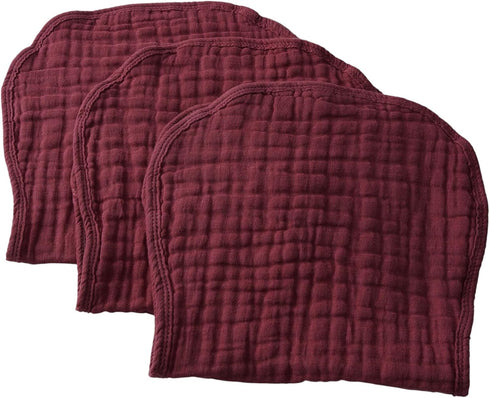 Bush Mane 6 100% 10/Pack Layer Cotton Bubble Gauze Burp Cloths- Rustic Red