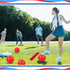Hiboom 10 Pcs Kickball Set, 10 Inch Dodgeball Playground Balls with Bases, Needles, and Pump for Backyard Games