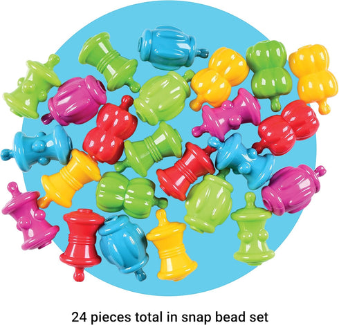Set 1+, Set, Constructive Playthings Colorful Snap Beads for Children and Toddlers Ages Pop Beads Arts and Craft