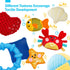 0-6 4 hahaland Baby Toys Months - Car Seat Toys Octopus Toy with Pulling Cords, Squeaky, Crinkle, Rattle, Mirror