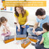 Set 4(Orange) Card Holders for Playing Cards Holder Stand Wood Playing Card Holder for Kids Canasta Holder for Adults