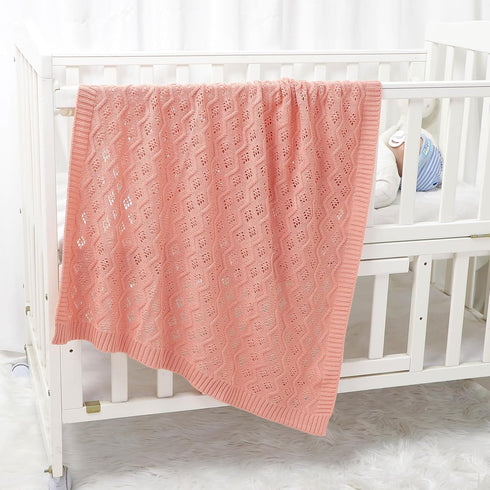 40 30 inches 40x30 Inch (Pack 1) mimixiong Baby Blanket Knit Cellular Cotton Swaddle Soft Baby Blanket for Boys