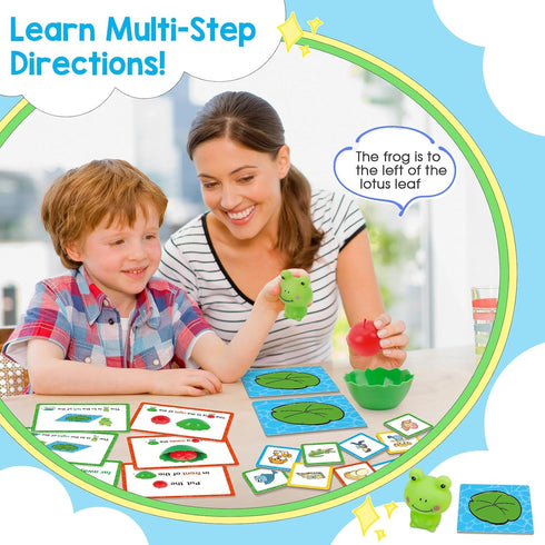 Broytain Set, 4+, Positional Word Learning Toddler Board Games, Manipulatives Match Games, Educational Games for Kids