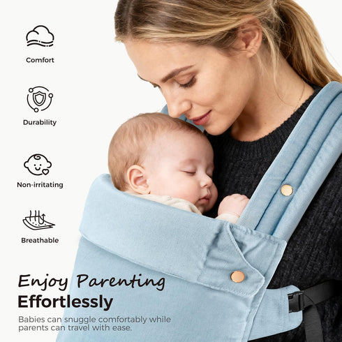 MOCKPOSE Ergonomic,Cozy 7-40lbs,3 Baby Carrier Newborn to Toddler- and Lightweight Infant Carrier for Carry Positions
