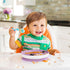 Munchkin Stay Put Suction Plates - 3 Divided Sections for Baby and Toddler, Pink/Purple