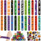 320 Pcs Halloween Slap Bracelets Party Favors for Kids, Halloween Treat Bag Stuffers and Stickers