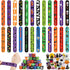 320 Pcs Halloween Slap Bracelets Party Favors for Kids, Halloween Treat Bag Stuffers and Stickers