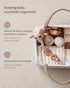 Stylish Diaper Caddy Organizer Bundle - Earthy Rainbow & Mocha Brown