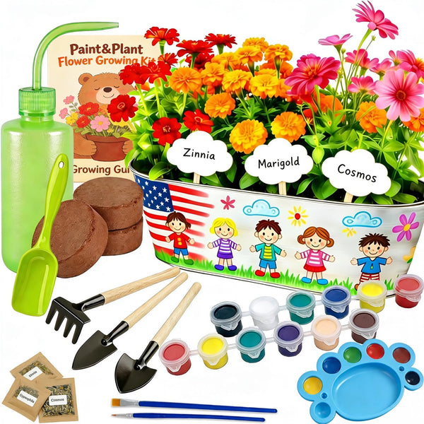 IELEK Paint & Plant Kids Gardening Kit Arts and Crafts Toys - Toddler
